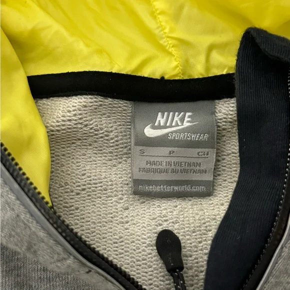 Nike Sportswear AW 77 Womens Small Hoodie Gray Half Zip Hooded - Picture 3 of 8